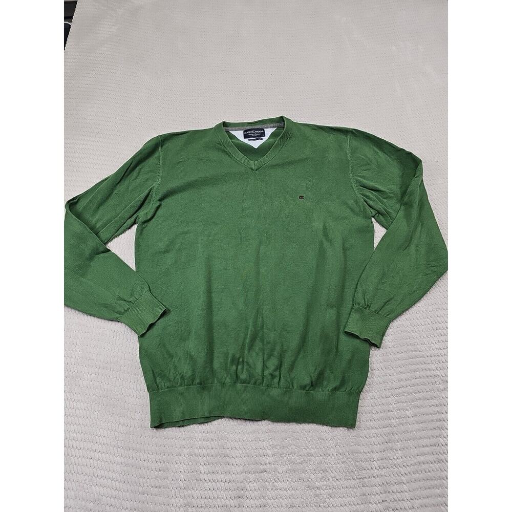 Casa Moda Sweater Mens XL Green Vneck Pima Cotton